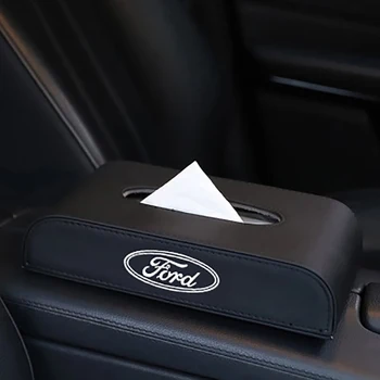 

1 pcs Car Tissue Box Holder Interior Decoration Car Storage For Fords Focus 2 3 1 MK2 MK3 MK1 Fusion Car Accessories