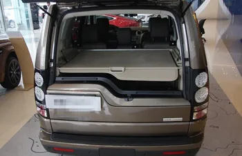 

Car styling Beige Aluminum + Canvas Beige Rear Cargo Cover Trunk Shade Security For Land Rover LR4 Discovery 4 2010-2015