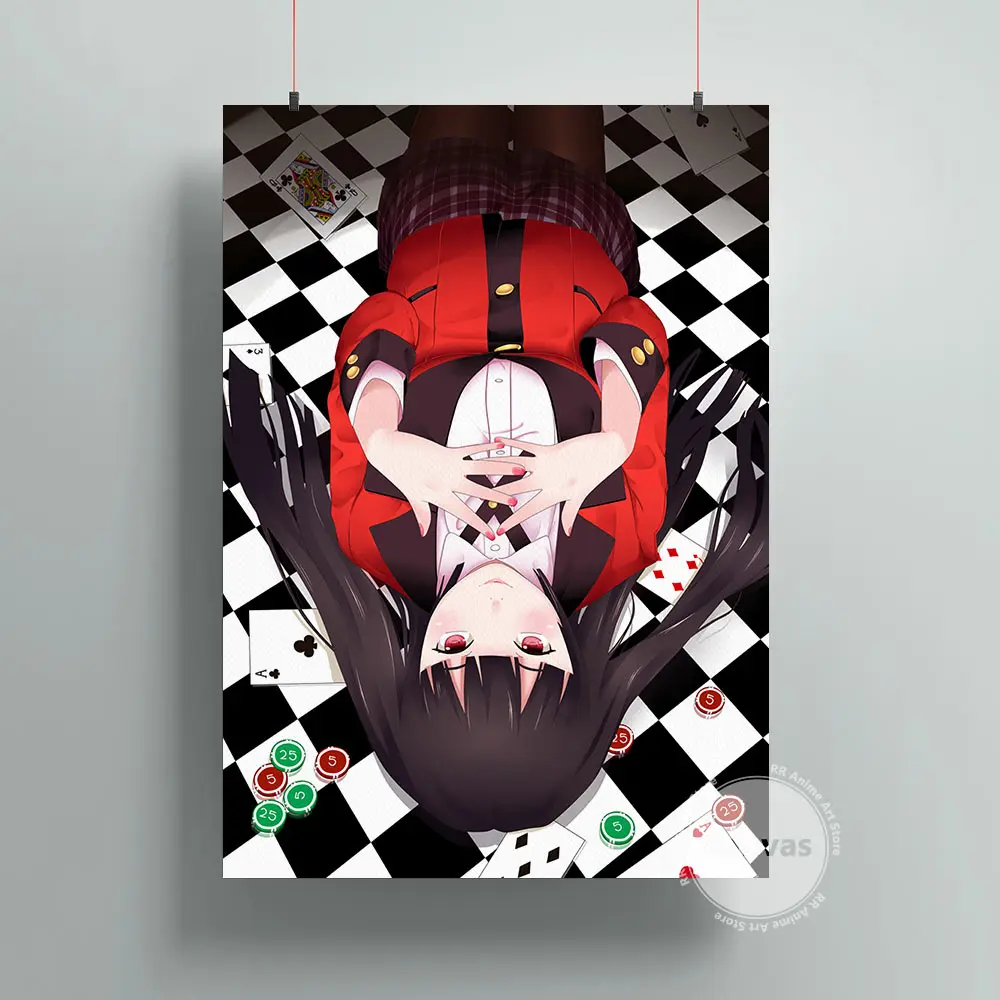 Холст Аниме Jabami Yumeko kakegurui картины декор манга для дома HD печать настенное