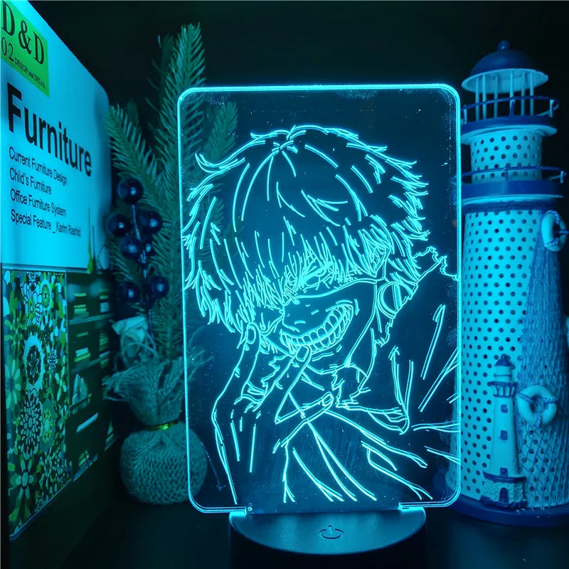   Kaneki  ִϸ̼ , 3D ־ Led 7   , Ȩ  ߰ 