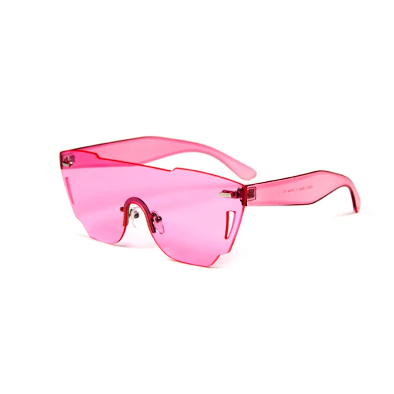 Солнцезащитные очки без оправы кошачий глаз, женские трендовые брендовые солнцезащитные очки для мужчин и женщин, карамельный цвет, тени, очки Gafas de sol - Цвет линз: 8