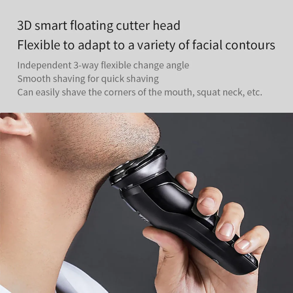 Xiaomi So White ES3 Electric Shaver for Men Mijia 3D Smart Control Beard Trimer Razor USB Charging Shaving Machine from Youpin (10)