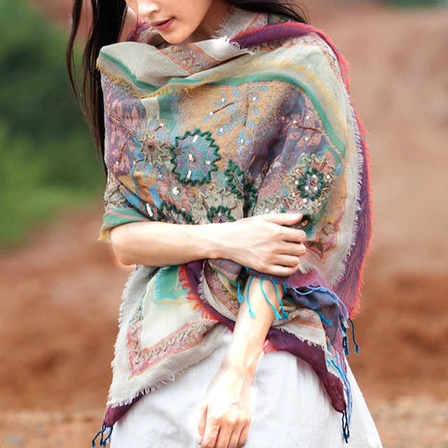 Handmade Scarves, Women's 100% Silk Scarf, Handmade Fashion