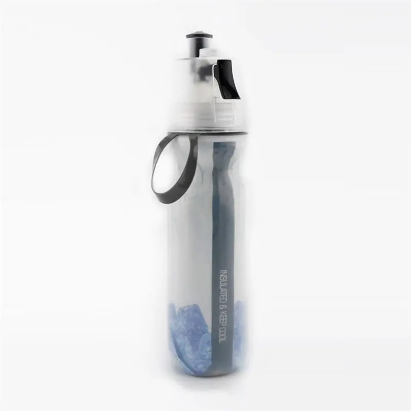 OBR переносной спрей бутылка для воды спортивная шейкер, бутылка для протеина Открытый Кемпинг герметичные пластмассовая фляга стакан посуда для напитков - Цвет: Black