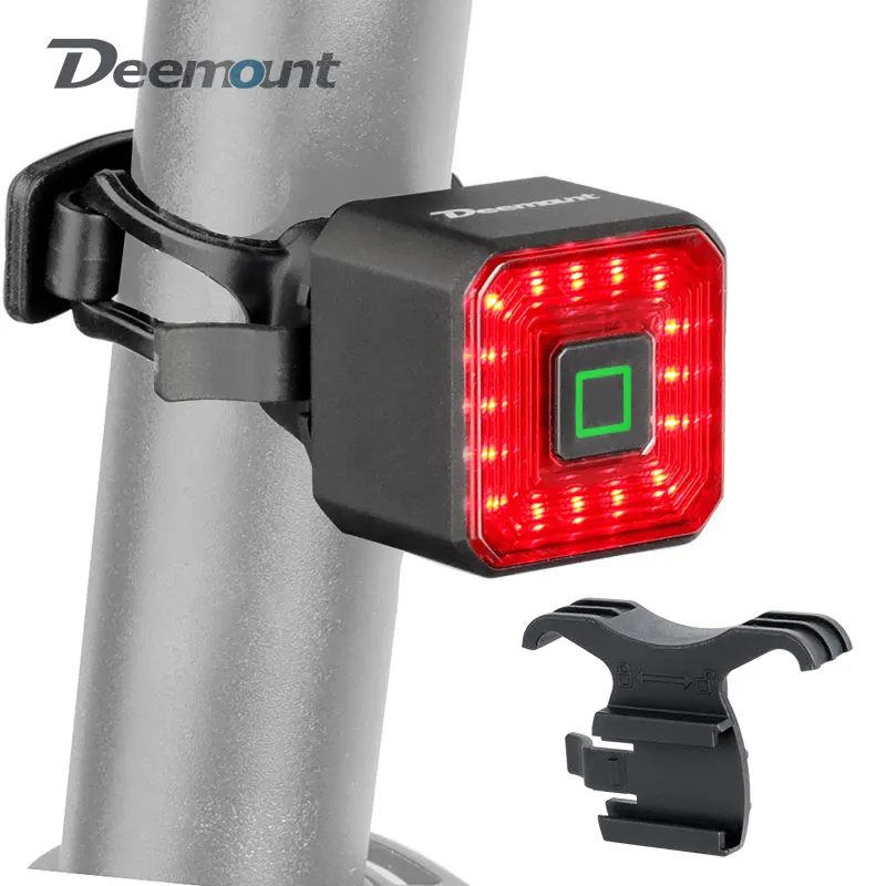 Deemount – feu arrière de vélo Rechargeable USB, lanterne d'avertissement LED, feu arrière de vélo, accessoires, feu arrière de cyclisme manuel intelligent