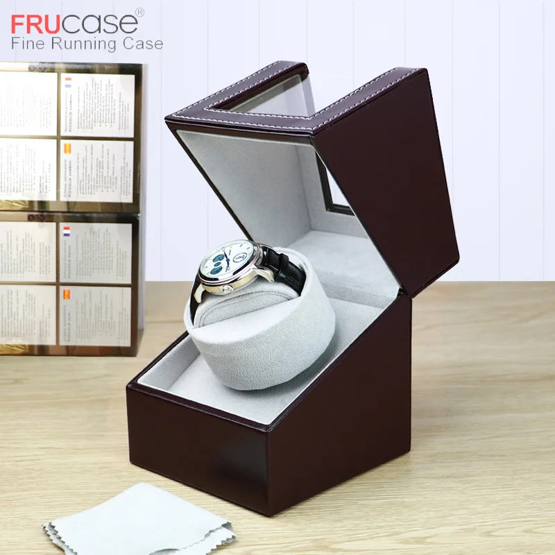 FRUCASE одиночный намоточный станок для автоматического намотки часов - Цвет: EU plug brown