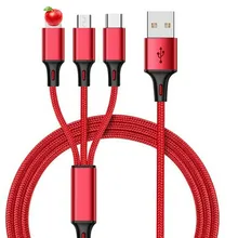 3 в 1 кабель для зарядки Мульти Usb кабель для зарядного устройства Usb type-c для iPhone samsung S9 S10 huawei Nova 4 Nokia 9 Pureview Usbc Kabel 1 м