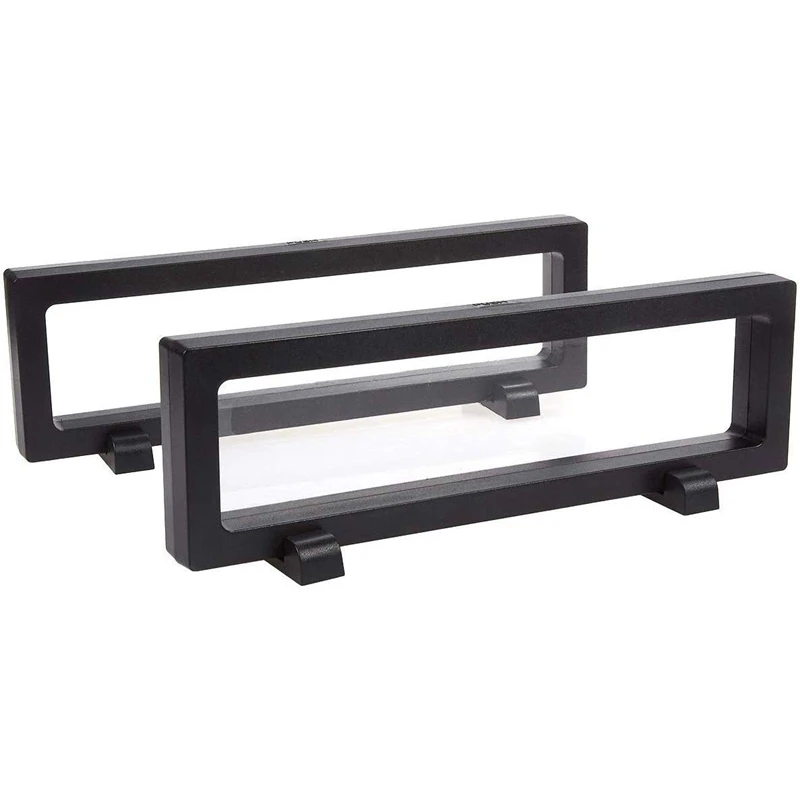 

3D Floating Frame Shadow Box Display Case Coin Box Jewelry Display Case with Rectangular Base 23X9cm