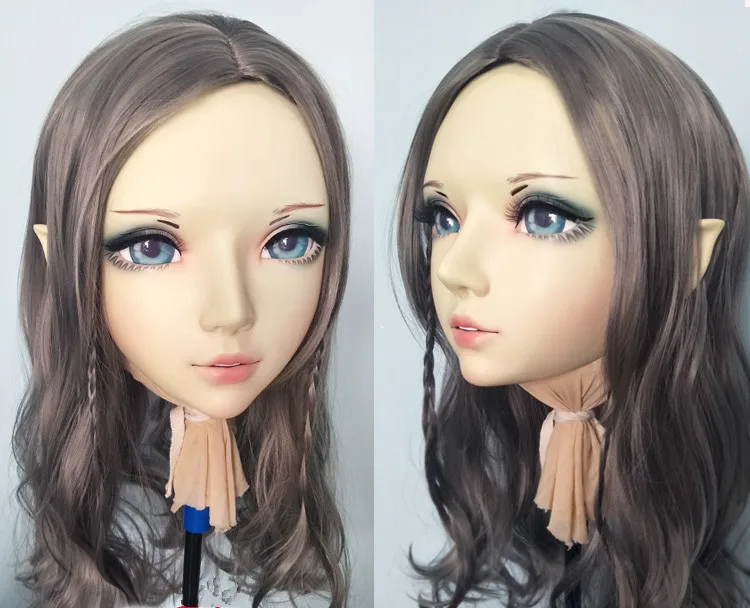 DM040) платье для милой девочки Смола японского Аниме Kigurumi маска Косплэй в стиле "Лолита" похожая на настоящую маски для переодевания с BJD глаза