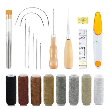 

1 Set DIY Sewing Needle Awl Leather Craft Tools Sewing Stitching Punch Awl Sewing Leathercraft Shoe Repair Tools Kit