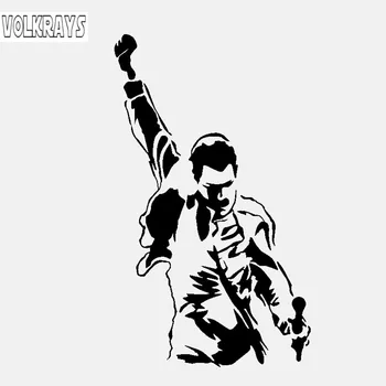 

Volkrays Personality Car Sticker Freddie Mercury Queen Rock Classic Accessories Reflective Vinyl Decal Black/Silver,16cm*9cm