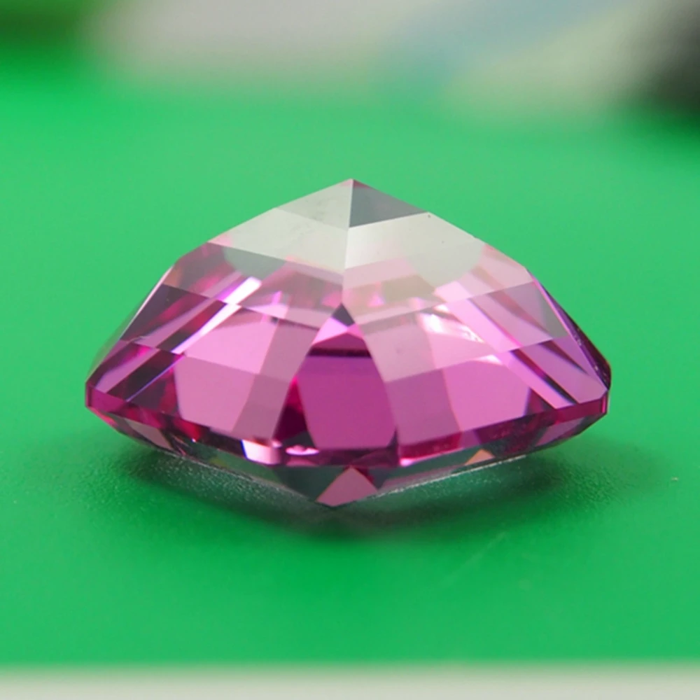 15*15mm 1 Piece /alot 20 carat Top Quality Lab Pink Sapphire ring Loose Gemstone for BIY Ring making