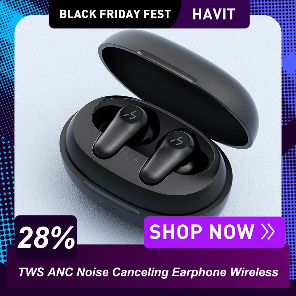 HAVIT ANC Noise Canceling Earphone Wireless for