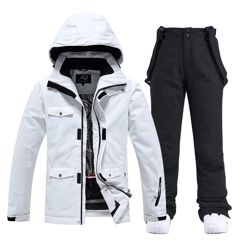 -30 Pure Color Women's Snow Suit Wear Snowboard Clothing Sets 10k Waterproof Windproof Winter Costume Ski Jacket + Pant Girl's ski jacket women ski pants