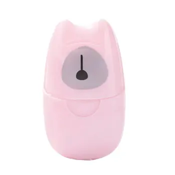 

50 Pcs Portable Soap Paper Pp Box Soap Paper Mini Disposable Hand Soap Paper Clean Hands Travel Soap Sheet personal care