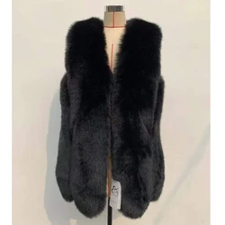 Faux Fur Vest for Women, Warm Jacket, Female Sleeveless Outerwear, Fox Coat, Autumn and Winter