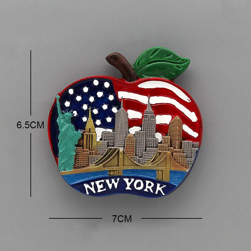 American Tourism New York Statue of liberty Atlantic City Times Square New York City fridge magnet magnetic refrigerator sticker magnetic fridge magnets magnetic sticker magnetic fridge stickers