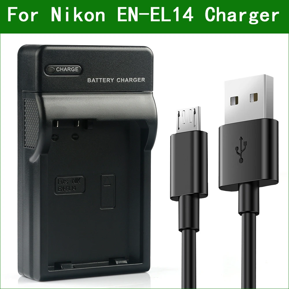 EN-EL14 ENEL14 EN EL14 MH-24 Digital Camera Battery Charger For Nikon D3300 D3400 D3500 D5100 D5200 D5300 D5500 D5600 Df universal smart watch charger