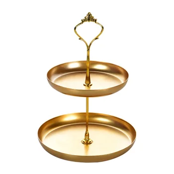 

Display Rack Party Double Layer Plate Round European Style Serving Dessert Cupcakes Afternoon Tea Jewelry Cake Stand Wedding