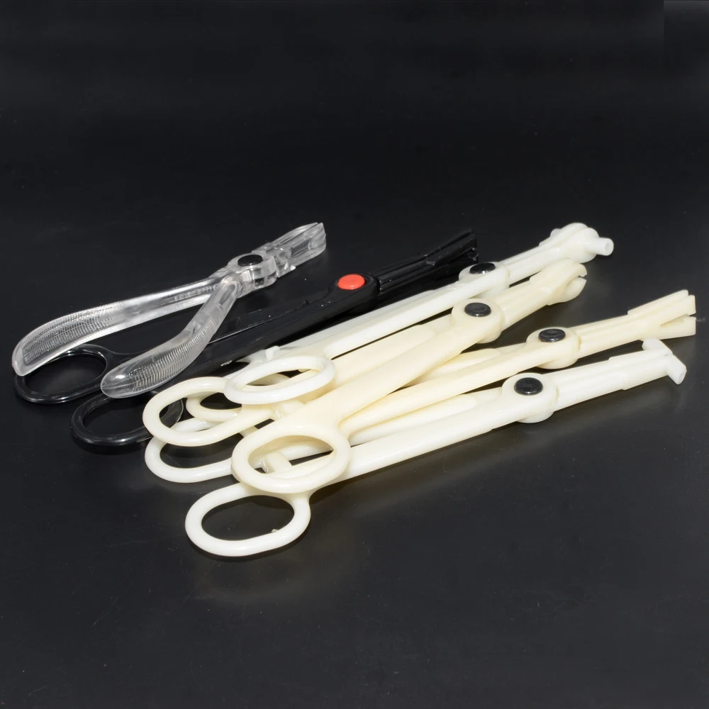 Acrylic Disposable Body Piercing Plier ear piercing tool piercing tool body piercing forceps Plastic Clamp Ear Lip Navel Nose Tongue Eyebrow Piercing Forcep Tool 1PC Profession