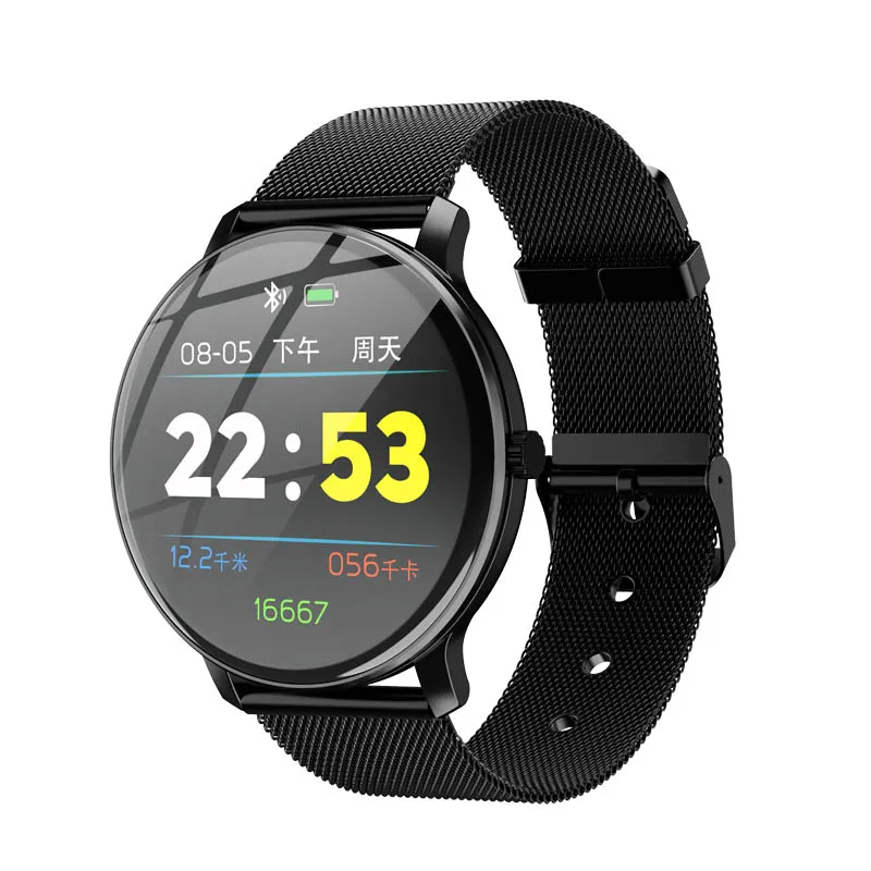 black Wearpai R88 новейший умный браслет круглый экран Bluetooth Калорий пульсометр кровяное давление мониторинг сна водонепроницаемый Smartband - Цвет: black