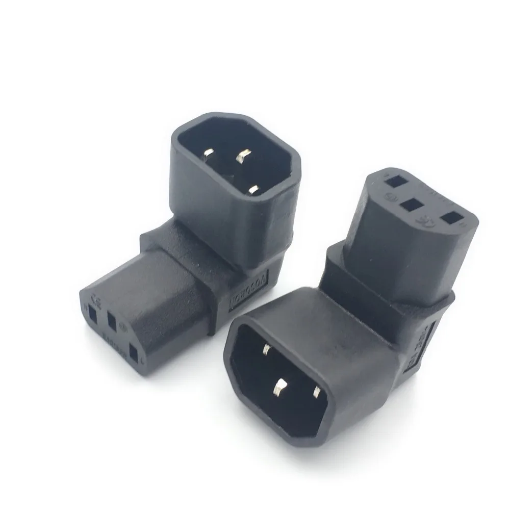 3Pin IEC разъемы вниз до 90 Угловой IEC 320 C14 штекер к C13 Женский адаптер питания AC штекер для ЖК-настенного крепления ТВ Универсальный