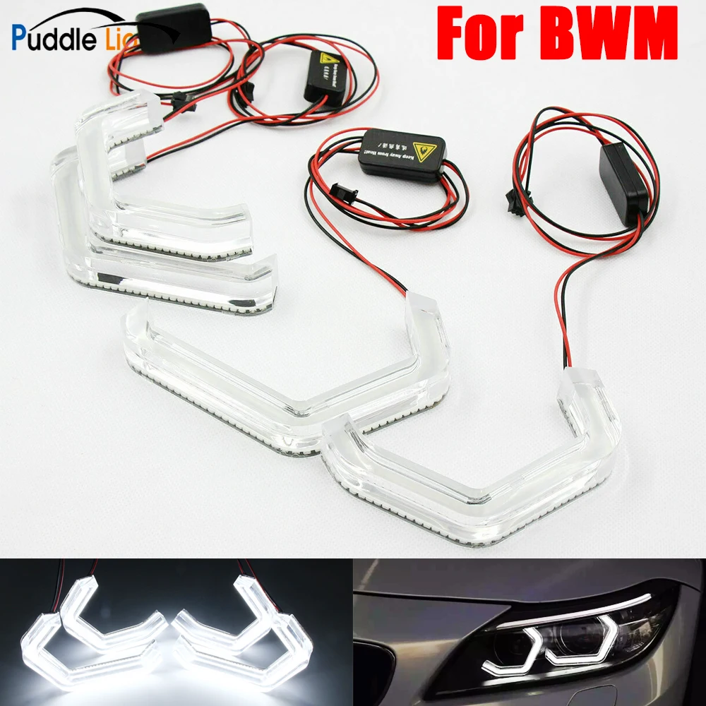White yellow dual color M4 Iconic Style LED Crystal Angel Eye light Kits for BMW X3 E83 F25 X5 E70 F15 F85 X6 E71 E72 Z4 E85 E86