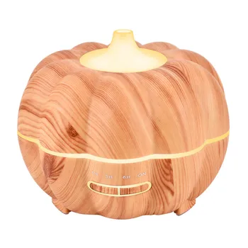 

400ml Pumpkin Aroma Air Humidifier Wood Grain With LED Lights Essential Oil Diffuser Aromatherapy Electric Mist Maker For Home