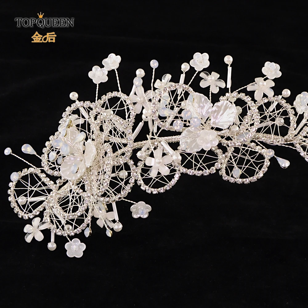 TOPQUEEN SH246 свадебный пояс, черный и стразы, пояс для подружек невесты, Цветочные Свадебные ремни и пояса