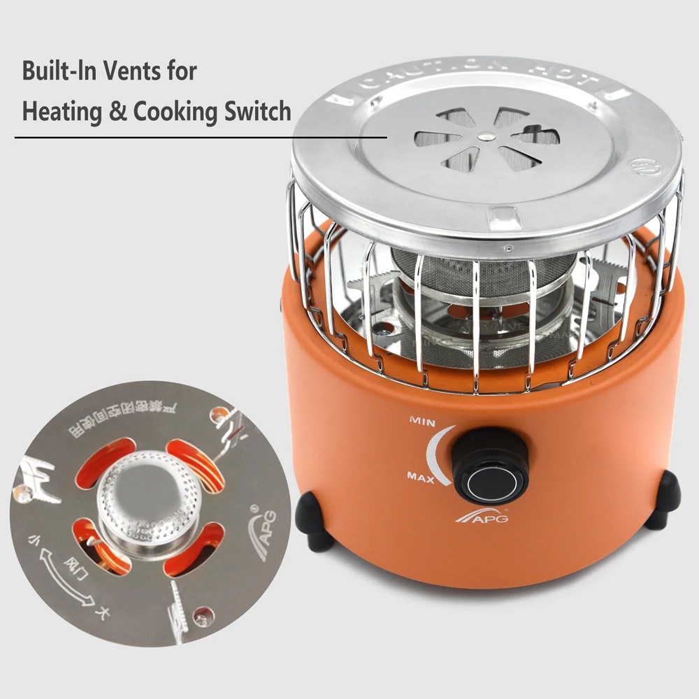 Outdoor 2 IN 1 Camping Gas Heater Gas Heating Warmer Cooking Stove L9X9 