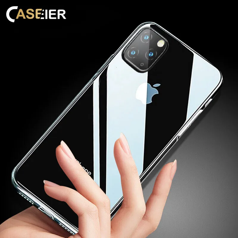 

CASEIER Phone Case For iPhone 11 PRO Max Clear Transparent Silicone Cover Funda For iPhone X XS MAX XR 8 7 6 6S 5s CASE Couque