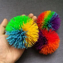 Balle sensorielle et extensible de soulagement du Stress pour bébé, autisme besoins spéciaux et antistress en motif arc en ciel, gigoter, drôle de 6cm et 9 cm,