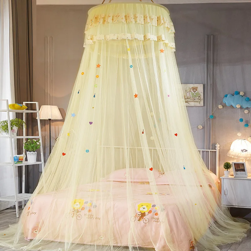 Круглая москитная сетка-Полог для 0,9-1,5 м ширина детская кроватка сетчатая Колыбель занавеска Детская комната Декор кровать для принцессы навес Игровая палатка