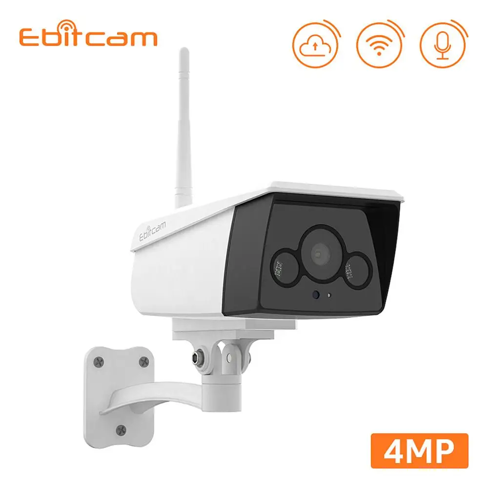 Tanie Ebitcam 4MP Spotlight kamera IP zewnętrzna chmura kamery bezpieczeństwa Wifi dwukierunkowe Audio kamery bezpieczeństwa domowego Wifi kamera IP na zewnątrz