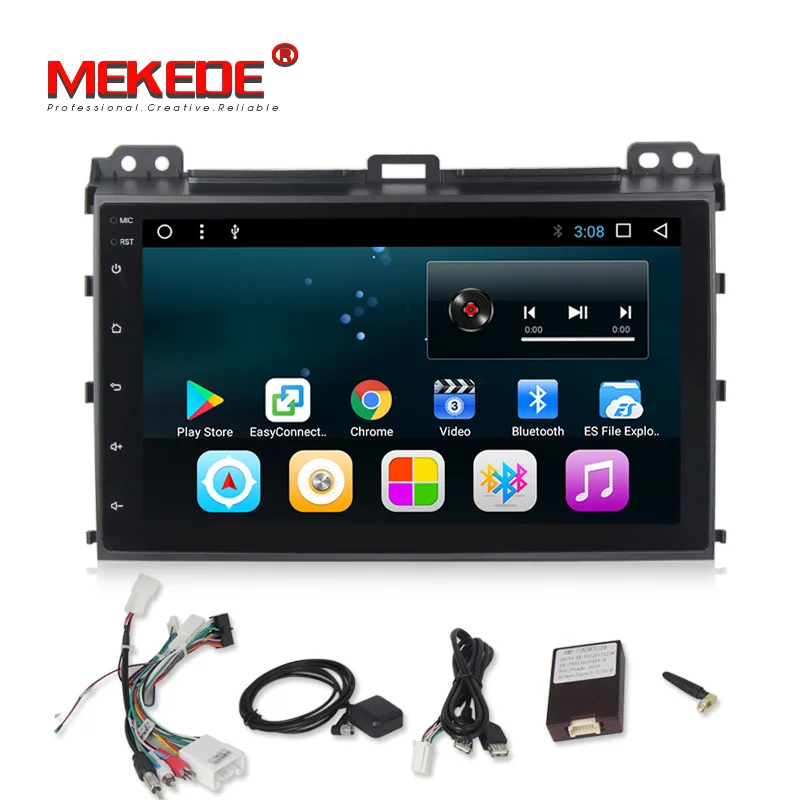 

Android 8.1 car gps navigation radio player for Toyota Prado 120 2002-2009 with wifi BT canbus Multimedia in Dash Head Unit