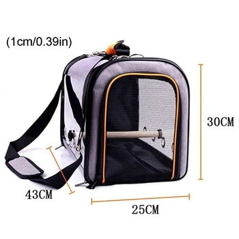 

Portable Parrot Carrier Shoulder Bag Birdcage Handbag Travel Breathable Bird Box D0LD