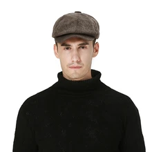 Практичная защита от УФ-лучей, Козырьки Шляпы для вождения, Повседневная модная мужская Кепка для гольфа из хлопка и льна, плоская кепка для газетчика, уличная плоская береты, Кепка