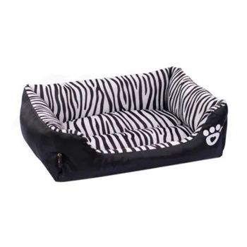 

New Removable Washable Pet Dog House Autumn And Winter Warm Cat And Dog House Pattern-Zebra Litter Cute Dog Bed Lazy Animal Bed