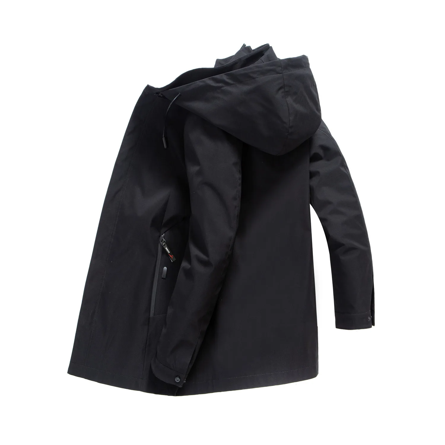 

Jacket 2020 Jiqing Middle Age Business Leisure Lian Cap Men Coat Medium Length Money Jacket Trend