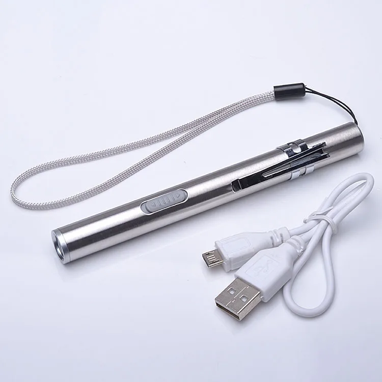 USB Перезаряжаемый светодиодный фонарик высокого качества Мощный мини светодиодный фонарик XML водонепроницаемый дизайн ручка висящая с металлическим зажимом