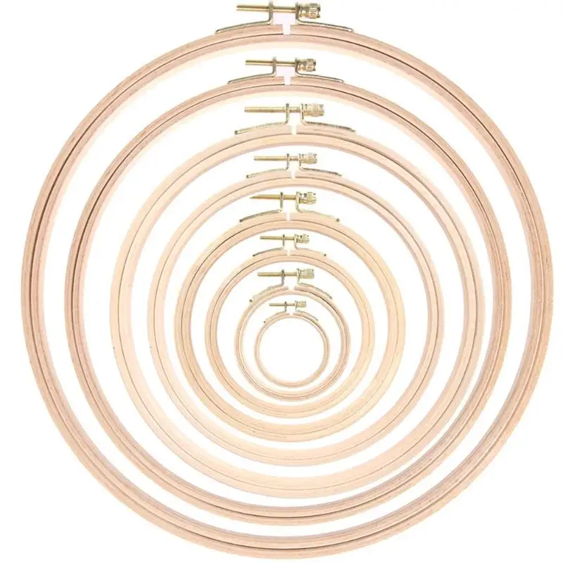 

DIY Wooden Cross Stitch Frame Needlework Hoop Ring Hand Embroidery Tool