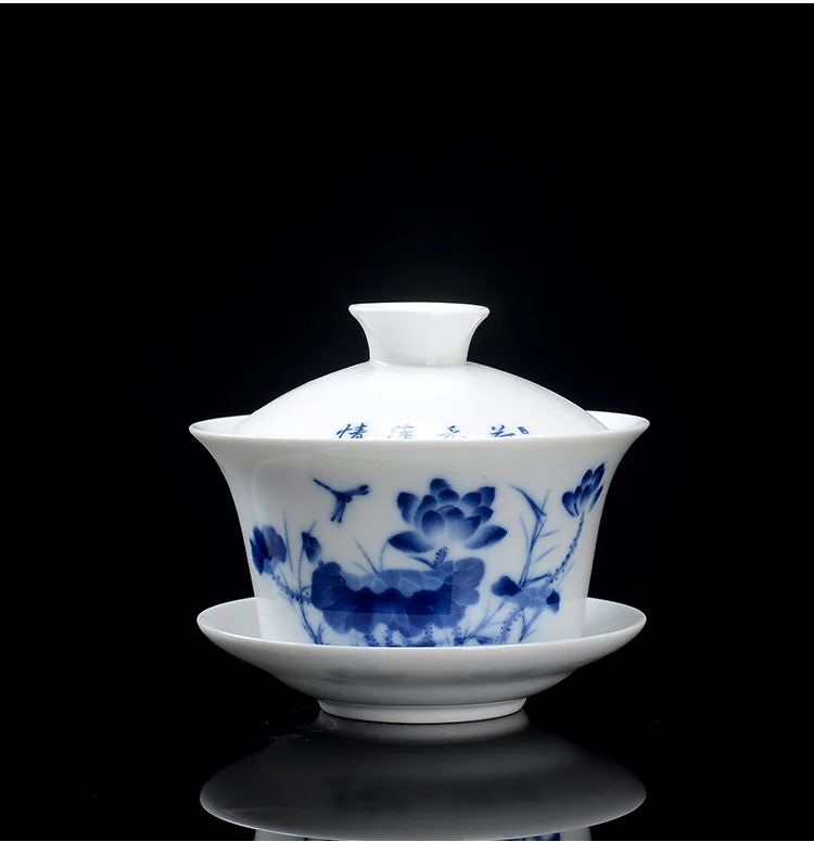 Чайная соусница для тарелки набор покрытий пиалы для чая керамическая чайная посуда синий и белый фарфор ча пищевой контейнер посуда для напитков ремесла украшения - Цвет: E Style