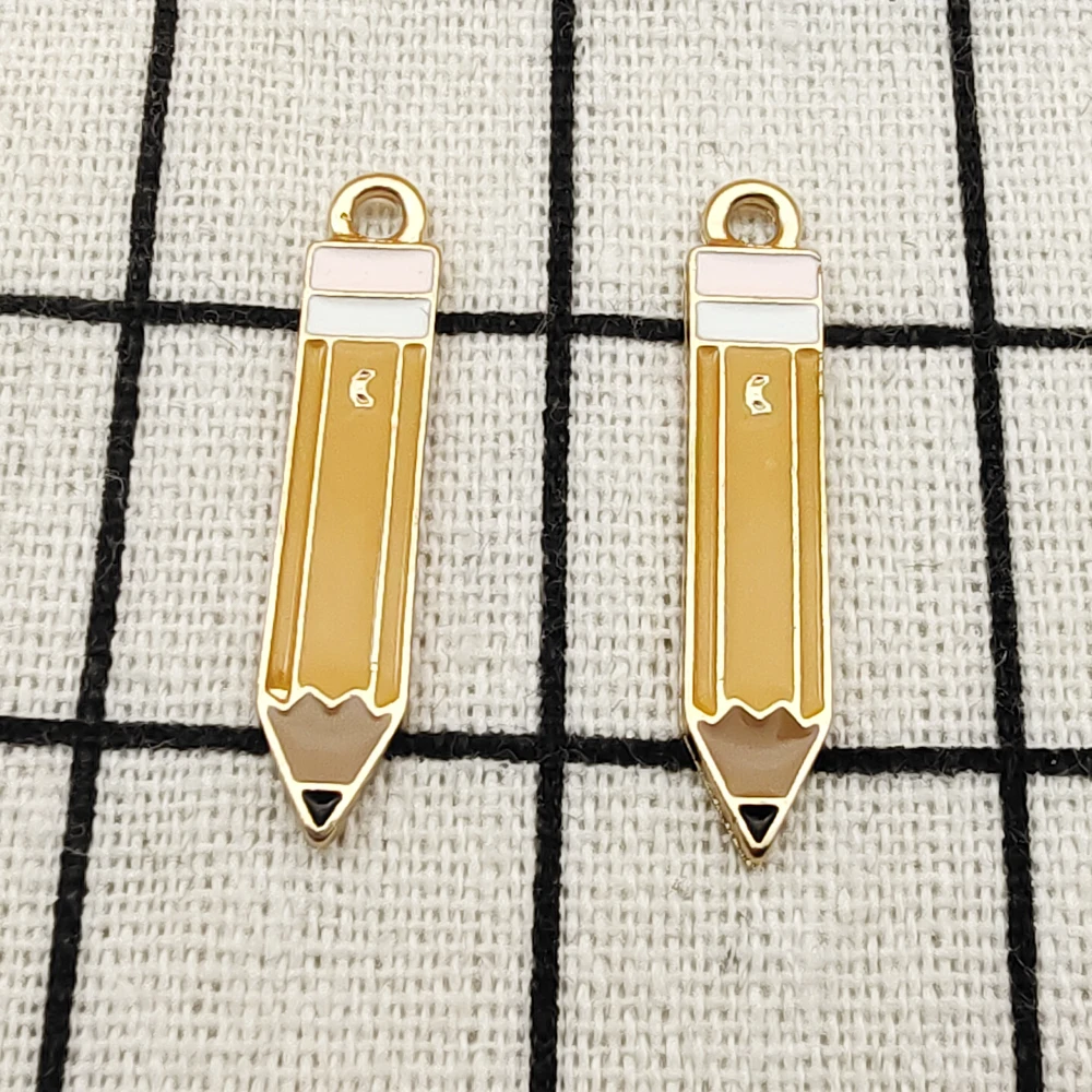 10 шт. эмалированный карандаш очаровательные ювелирные аксессуары серьги кулон