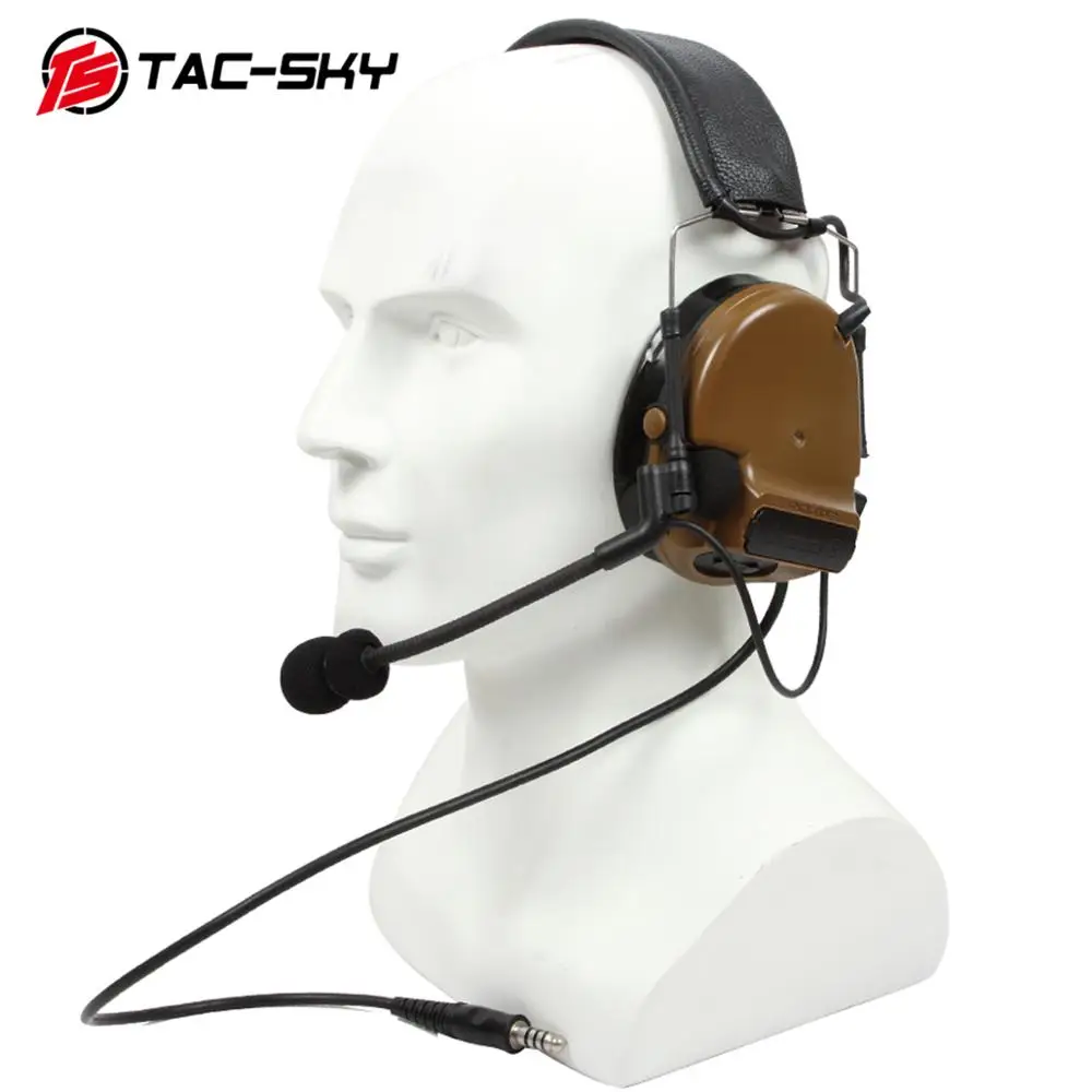 TAC-SKY COMTAC III силиконовые наушники Версия электронный Тактический слуховой защиты шумоподавление звукосниматель военные наушники - Цвет: CB