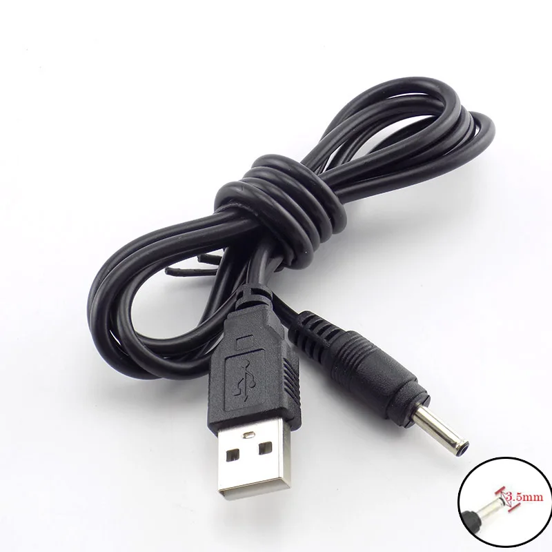 

3.5mm Mirco USB Charging Cable DC Power Supply Adapter Charger Flashlight for Head lamp Torch light 18650 Rechargeable Battery