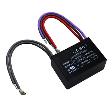 

50pcs Motor Capacitor CBB61 4.7uf+6uf+6uf 5-Wire for Harbor Breeze Ceiling Fan