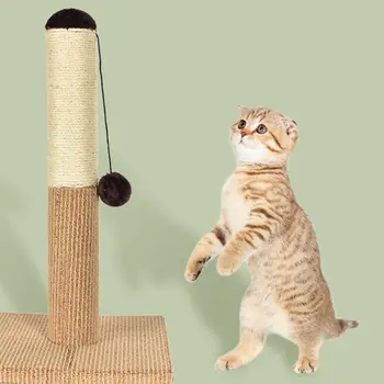 

Cat Playing Toy Tree Climbing Kitten Scratching Post Board with Hemp Rope for Pets Toy Kit