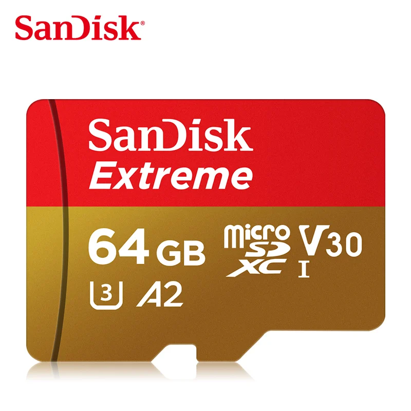 64GB sandisk Extreme Pro Micro SD Card до 170 МБ/с. A2 V30 U3 64 Гб 128 sandisk TF карты высокой Скорость слот для карт памяти - Емкость: 64GB
