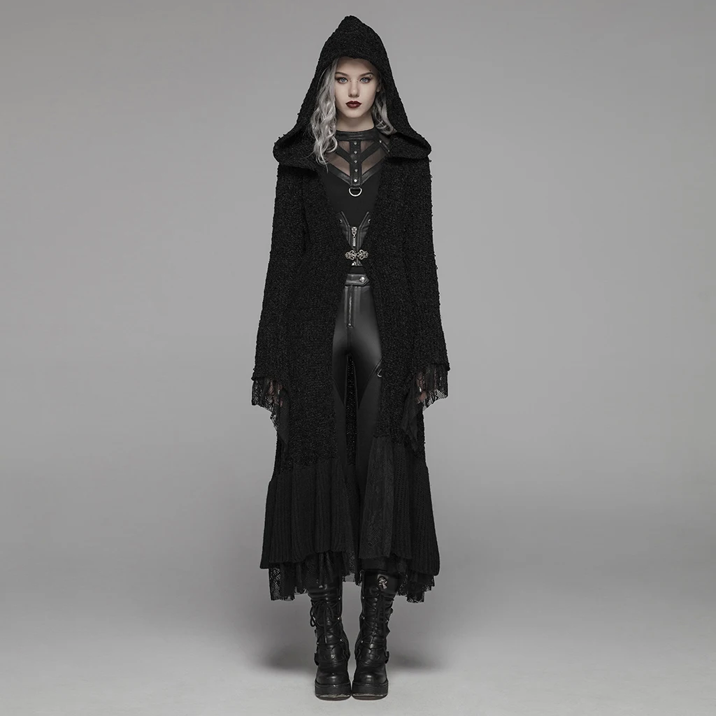 PUNK RAVE Women Gothic Thickened Woolen 