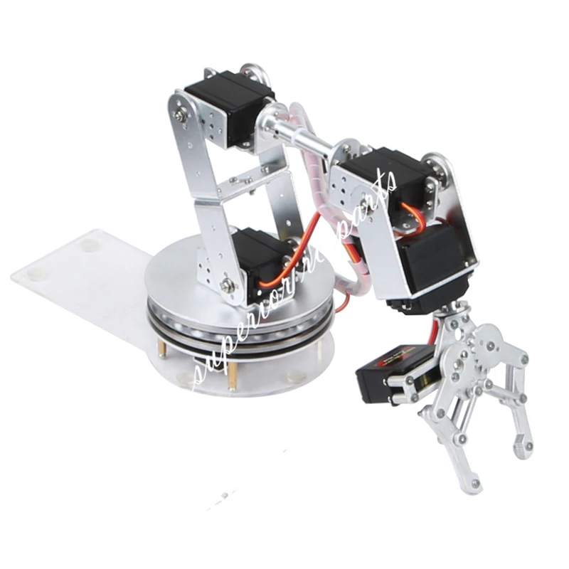 Arduino Robot 6 dof, Алюминиевый зажим коготь крепление Механическая Роботизированная рука сервоприводы металлический Сервоприводы с вращающимся фланцем база скидка 20